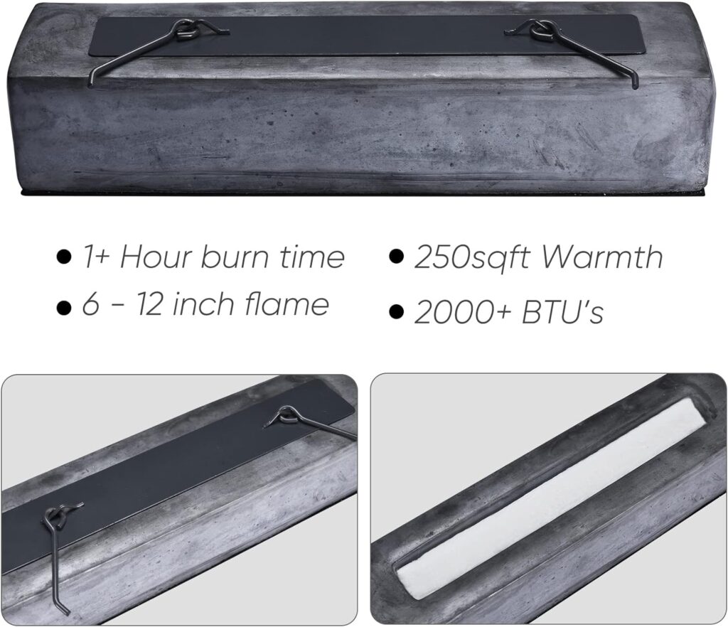 Amazon.com : ROUNDFIRE Large Rectange Classic Tabletop Fire Pit, Portable Fire Pit, Table Top Firepit, Small Table Top Fire Pit Bowl, Fire Pit Tabletop, Mini Fireplace, Ethanol Smores Maker, Indoor Outdoor. : Patio, Lawn Garden