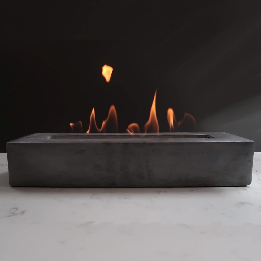 Amazon.com : ROUNDFIRE Large Rectange Classic Tabletop Fire Pit, Portable Fire Pit, Table Top Firepit, Small Table Top Fire Pit Bowl, Fire Pit Tabletop, Mini Fireplace, Ethanol Smores Maker, Indoor Outdoor. : Patio, Lawn Garden