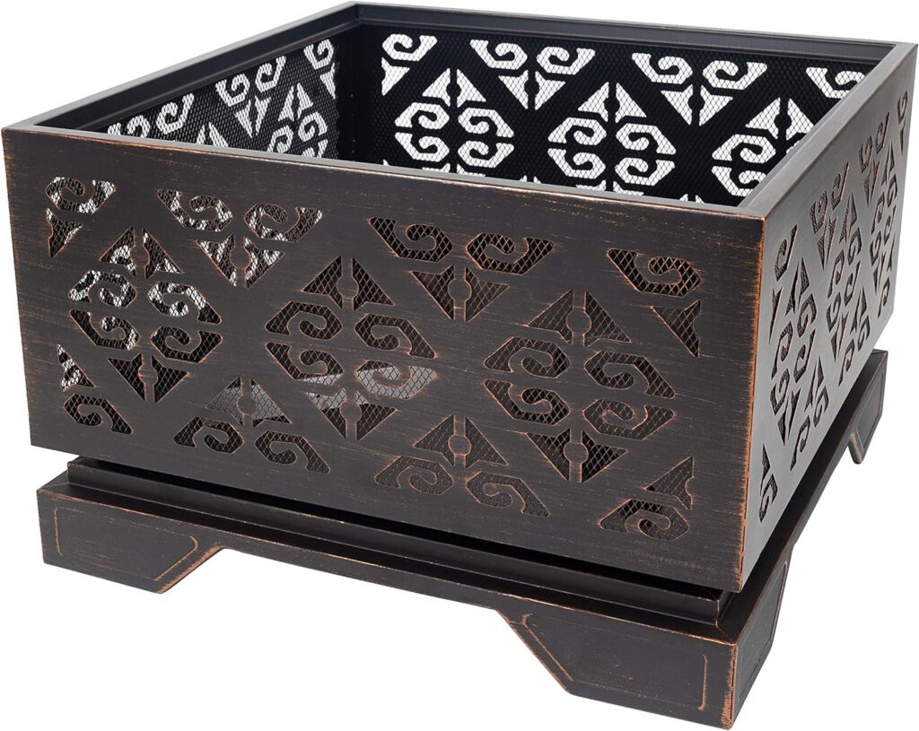Pleasant Hearth OFW118S fire Pit, Rubbed Bronze